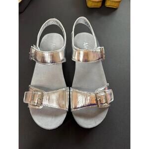 Alegria Morgyn MOR-690 Silver Mirror Leather Sandals Women's EU 37 US‎ 7-7.5